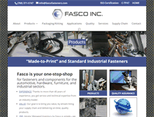 Tablet Screenshot of fascofasteners.com